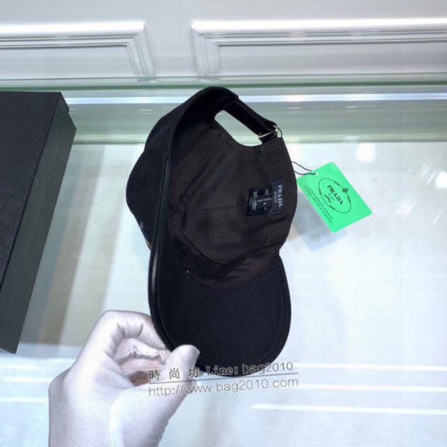 Prada男女同款帽子 普拉達字母刺繡鴨舌帽棒球帽  mm1733